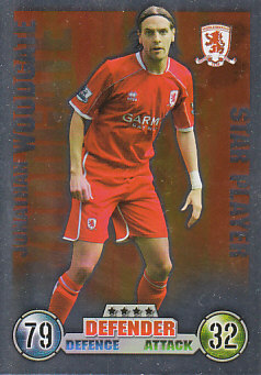 Jonathan Woodgate Middlesbrough 2007/08 Topps Match Attax Star player #345